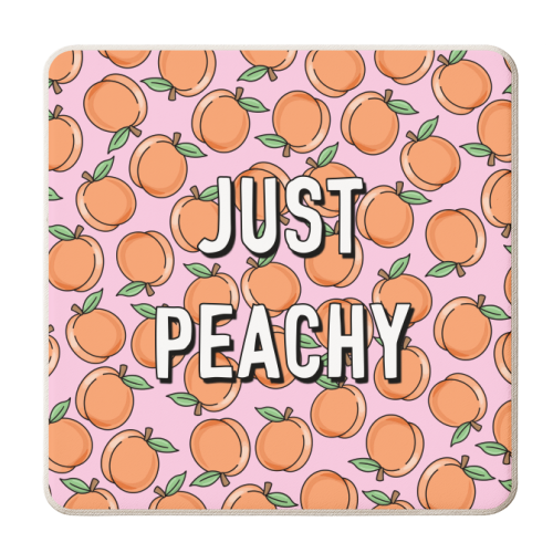 Just Peachy - personalised beer coaster by Adam Regester