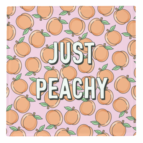 Just Peachy - personalised beer coaster by Adam Regester