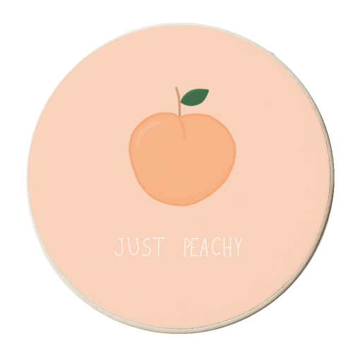 Just Peachy - personalised beer coaster by Ella Seymour