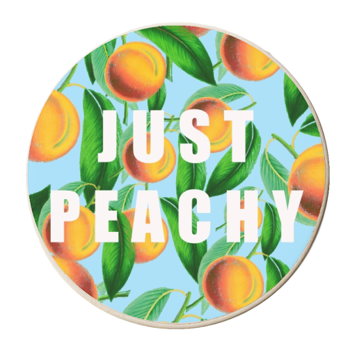 Just Peachy - personalised beer coaster by Eloise