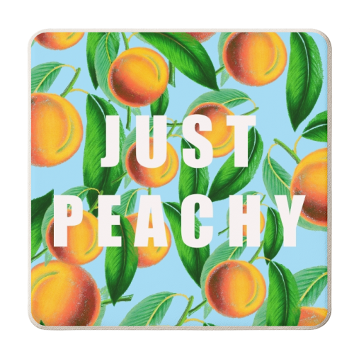 Just Peachy - personalised beer coaster by Eloise