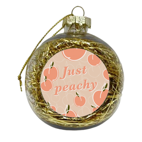 Just peachy print - xmas bauble by The Girl Next Draw
