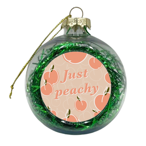 Just peachy print - xmas bauble by The Girl Next Draw