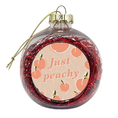 Just peachy print - xmas bauble by The Girl Next Draw