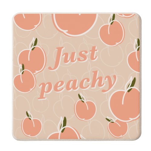 Just peachy print - personalised beer coaster by The Girl Next Draw