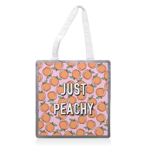 Just Peachy - printed canvas tote bag by Adam Regester