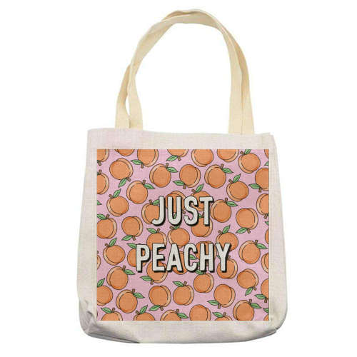 Just Peachy - printed canvas tote bag by Adam Regester