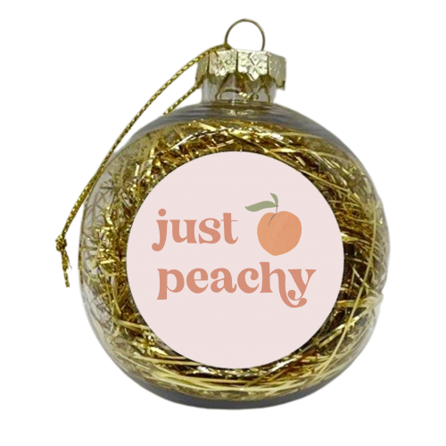 Just Peachy Retro Vintage Font - xmas bauble by Toni Scott