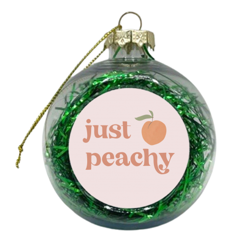 Just Peachy Retro Vintage Font - xmas bauble by Toni Scott