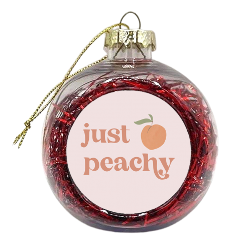Just Peachy Retro Vintage Font - xmas bauble by Toni Scott