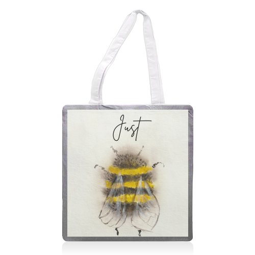 Just - printed canvas tote bag by Linbylane