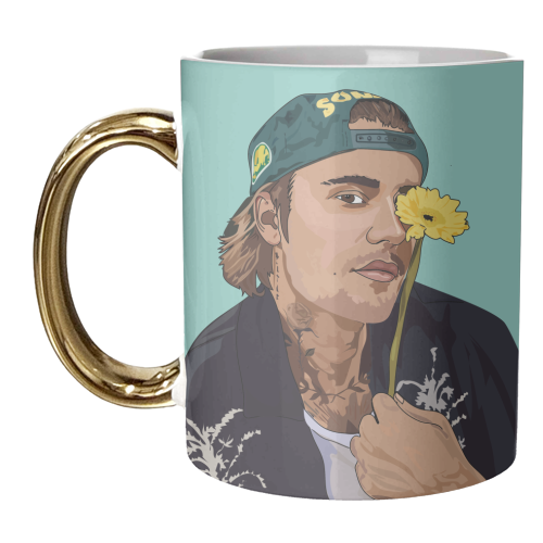 Justin Bieber Collection - unique mug by Catherine Critchley.
