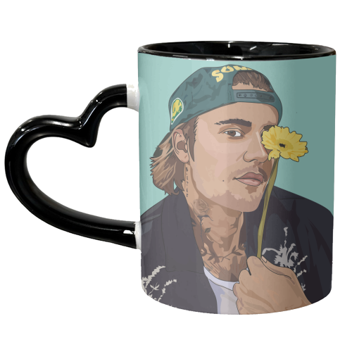 Justin Bieber Collection - unique mug by Catherine Critchley.