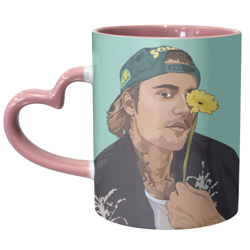 Justin Bieber Collection - unique mug by Catherine Critchley.