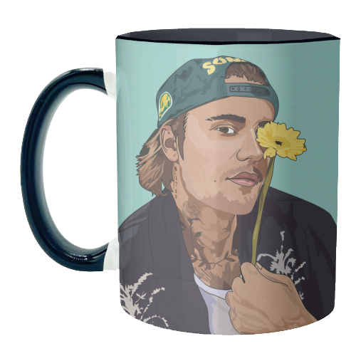 Justin Bieber Collection - unique mug by Catherine Critchley.