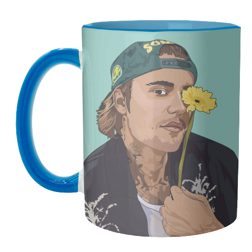 Justin Bieber Collection - unique mug by Catherine Critchley.