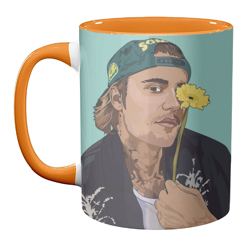 Justin Bieber Collection - unique mug by Catherine Critchley.