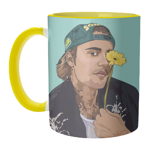 Justin Bieber Collection - unique mug by Catherine Critchley.