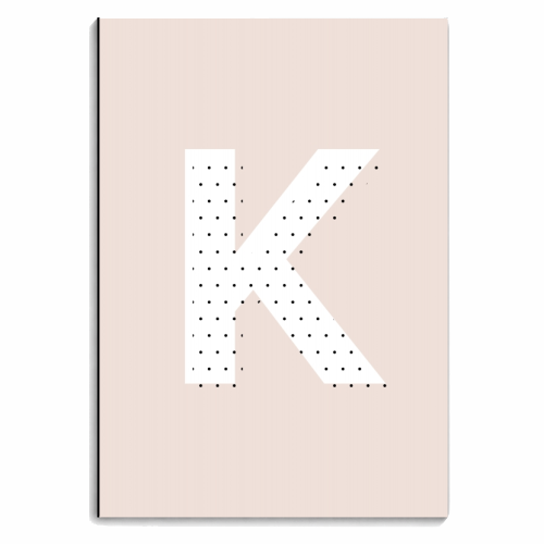 K Polka Dot Initial - personalised A4, A5, A6 notebook by Toni Scott