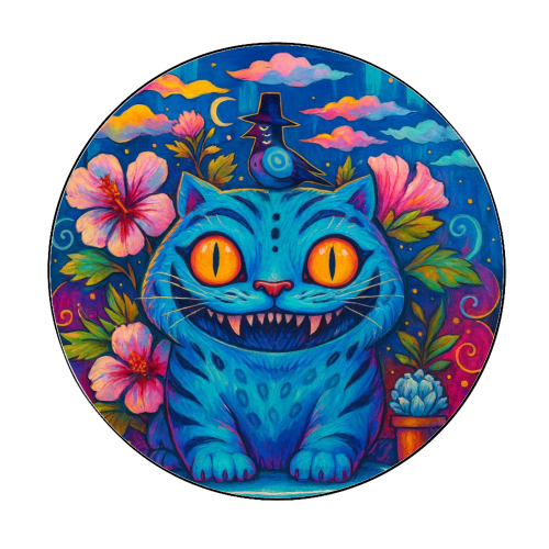 K-POP TIGER - Circle Sticker by Ms Doodle