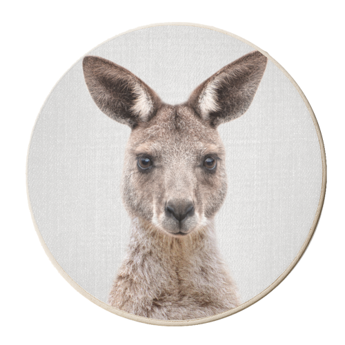 Kangaroo - Colorful - personalised beer coaster by Gal Design