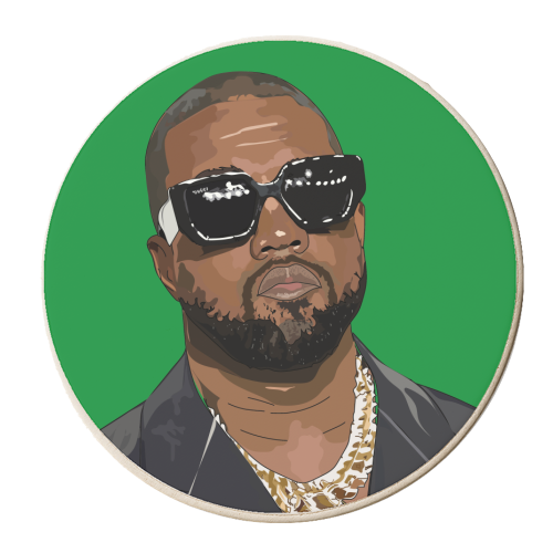 Kanye West Collection - personalised beer coaster by Catherine Critchley.