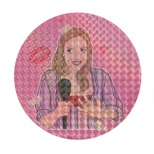 Karen Mean Girls - Circle Sticker by Loren Grosvenor