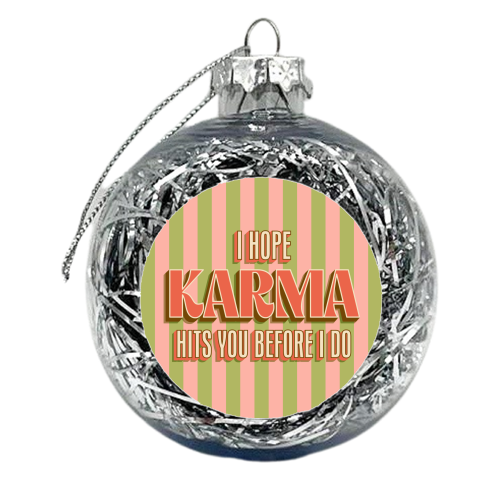 Karma - xmas bauble by Claire Atwood