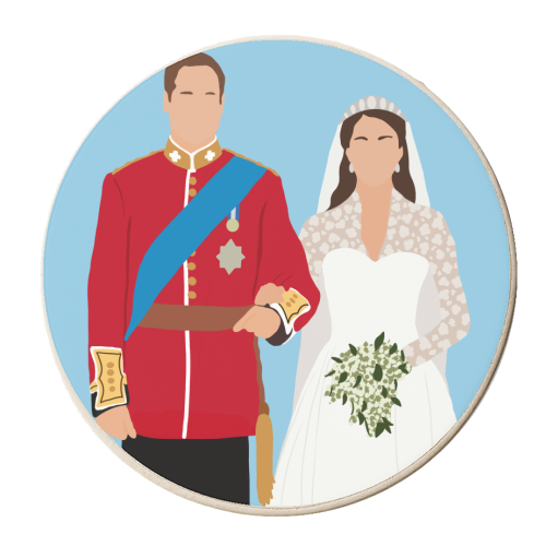 Kate & William - personalised beer coaster by Rock and Rose Creative
