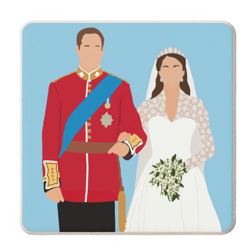 Kate & William - personalised beer coaster by Rock and Rose Creative