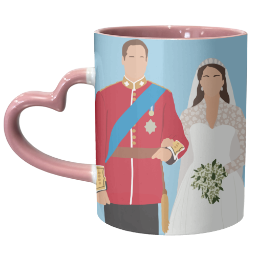 Kate & William - unique mug by Rock and Rose Creative