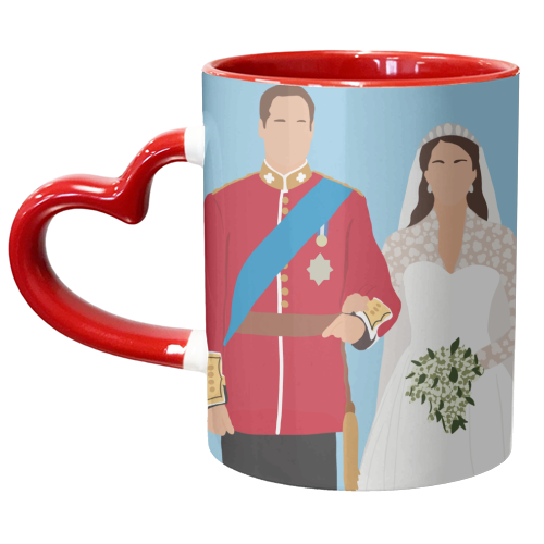 Kate & William - unique mug by Rock and Rose Creative