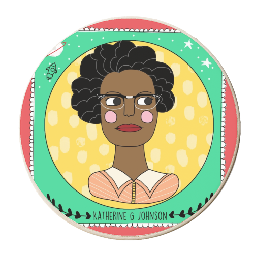 Katherine G Johnson Coaster - personalised beer coaster by Nichola Cowdery