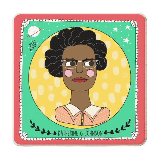 Katherine G Johnson Coaster - personalised beer coaster by Nichola Cowdery