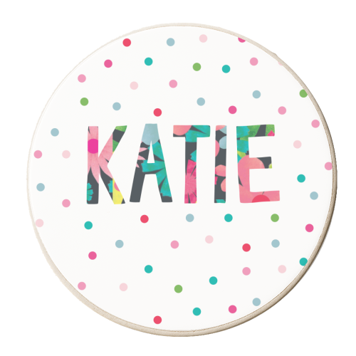 Katie - personalised beer coaster by The Boy and the Bear