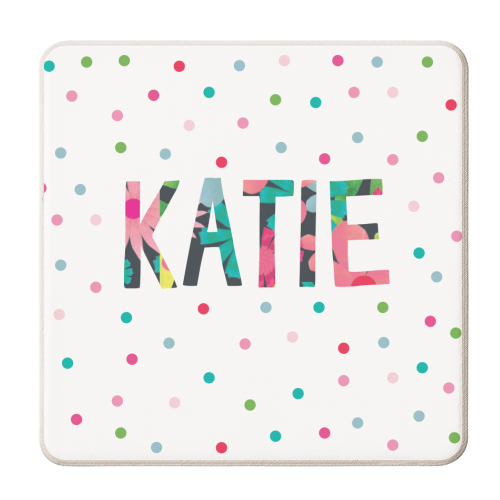 Katie - personalised beer coaster by The Boy and the Bear
