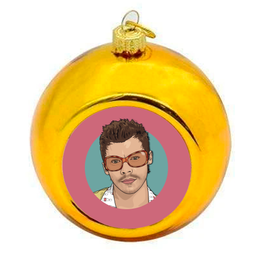 KATTDO Harry sunglasses illustration - colourful christmas bauble by The Girl Next Draw