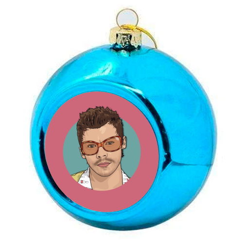 KATTDO Harry sunglasses illustration - colourful christmas bauble by The Girl Next Draw