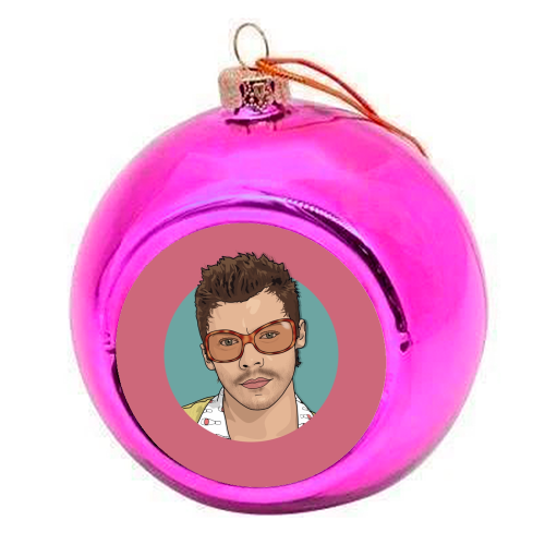 KATTDO Harry sunglasses illustration - colourful christmas bauble by The Girl Next Draw