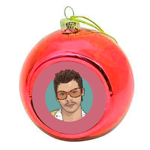 KATTDO Harry sunglasses illustration - colourful christmas bauble by The Girl Next Draw