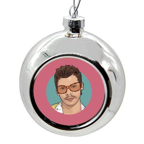 KATTDO Harry sunglasses illustration - colourful christmas bauble by The Girl Next Draw