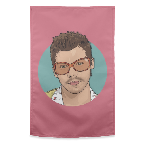 KATTDO Harry sunglasses illustration - funny tea towel by The Girl Next Draw