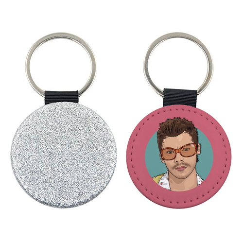 KATTDO Harry sunglasses illustration - keyring by The Girl Next Draw