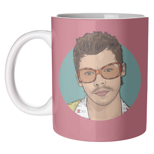 KATTDO Harry sunglasses illustration - unique mug by The Girl Next Draw