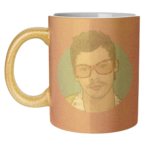 KATTDO Harry sunglasses illustration - unique mug by The Girl Next Draw