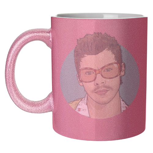 KATTDO Harry sunglasses illustration - unique mug by The Girl Next Draw
