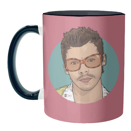 KATTDO Harry sunglasses illustration - unique mug by The Girl Next Draw