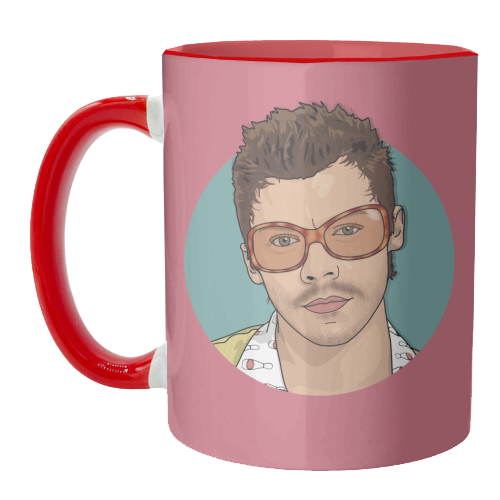 KATTDO Harry sunglasses illustration - unique mug by The Girl Next Draw