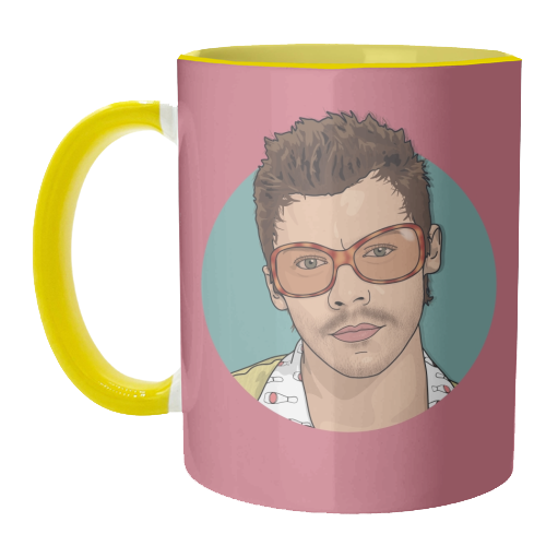KATTDO Harry sunglasses illustration - unique mug by The Girl Next Draw
