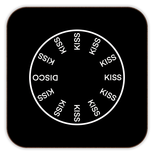 KATTDO in black - personalised beer coaster by The Girl Next Draw